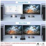 KC-KVM8202 8K 60Hz USB3.0 / HDMI 2-Port Dual Monitor KVM Switch - Image 4
