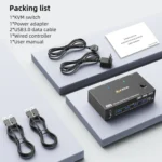 KC-KVM8202DH 8K 60Hz HDMI and DP and USB3.0 Dual Monitor KVM Switch - Image 9