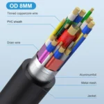 240W Type-C Male Elbow to Type-C Female Screw Fixed Panel Extension Cable with Ear - Image 3
