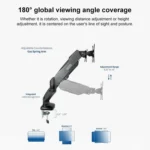 Lenovo Thinkplus ZJA1 Clip-on Desktop Dual-Arm Monitor Holder - Image 5