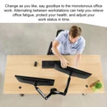 Lenovo Thinkplus ZJA1 Clip-on Desktop Dual-Arm Monitor Holder - Image 7