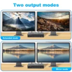 KCEVE KC-KVM302DH 8K 60Hz HDMI and DP and USB3.0 Dual Monitor KVM Switch - Image 7