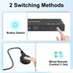 KCEVE KC-KVM9201 8K 60Hz HDMI and USB3.0 Monitor KVM Switch - Image 8