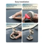 MOMAX CM30 Pac Mount Universal Transparent Magnetic Rotating Car Holder - Image 10