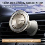 MOMAX CM35 1-Move Relaxaire Aluminum Alloy Magnetic Car Aromatherapy Holder - Image 2