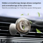 MOMAX CM35 1-Move Relaxaire Aluminum Alloy Magnetic Car Aromatherapy Holder - Image 3