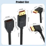 52Gbps 16K 30Hz DisplayPort Extension Adapter Cable, Length: 50cm - Image 3