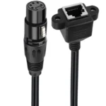 XLR 5 Pin Female to RJ45 Female Audio Cable, Length: 30cm