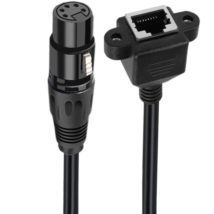 XLR 5 Pin Female to RJ45 Female Audio Cable, Length: 30cm
