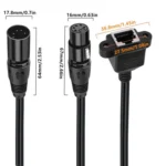 XLR 5 Pin Female to RJ45 Female Audio Cable, Length: 30cm - Image 4