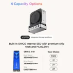 ORICO VSP10 Mini Dock Desktop Storage Expansion Multi-function Holder for Mac Mini 2024 - Image 10