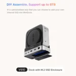 ORICO VS10 Mini Dock Desktop Expansion Multi-function Holder for Mac Mini 2024, without Memory - Image 3