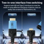 YCE-V292 2 in 1 Type-C to Type-C and HDMI2.0 Adapter Cable - Image 5