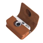 Full Body Leather Camera Case Bag with Strap - Image 4