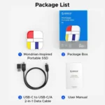 ORICO-H5 2.5 inch Mondrian-Inspired Portable Type-C External SSD - Image 9