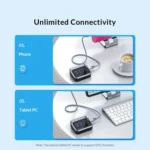 ORICO M3U3-4A 4 in 1 Type-C to USB 3.2 Docking Hub - Image 9
