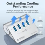 ORICO M3U7-G2 7 in 1 Type-C to USB 3.2 Docking Hub - Image 4