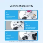 ORICO M32A2C-G2 4 in 1 Type-C to Dual Type-C and Dual USB3.2 Docking Hub - Image 11