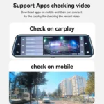 Yesido KM24 9.66 inch HD Image Reversing Assist CarPlay Streaming Rearview Mirror Dash Cam - Image 12