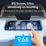 Yesido KM24 9.66 inch HD Image Reversing Assist CarPlay Streaming Rearview Mirror Dash Cam - Image 4