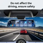 Yesido KM24 9.66 inch HD Image Reversing Assist CarPlay Streaming Rearview Mirror Dash Cam - Image 9