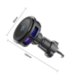 Q7 RGB Semiconductor Heat Dissipation 15W Car Wireless Charger Phone Holder - Image 2
