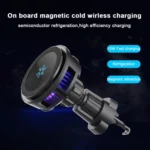Q7 RGB Semiconductor Heat Dissipation 15W Car Wireless Charger Phone Holder - Image 5