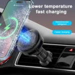 Q7 RGB Semiconductor Heat Dissipation 15W Car Wireless Charger Phone Holder - Image 7