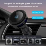Q7 RGB Semiconductor Heat Dissipation 15W Car Wireless Charger Phone Holder - Image 9
