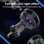 Q7 RGB Semiconductor Heat Dissipation 15W Car Wireless Charger Phone Holder - Image 10