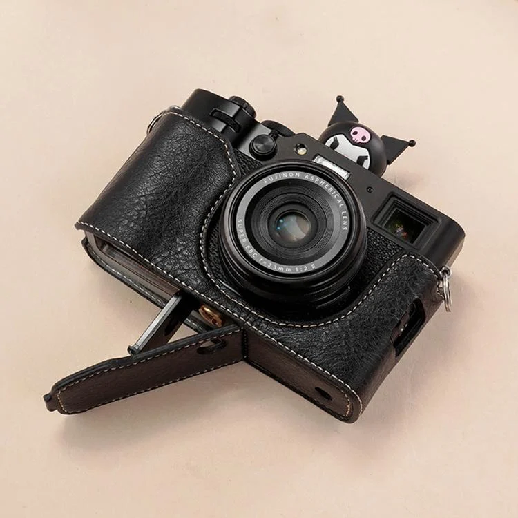 Buffalo Texture PU Leather Camera Half Case Base