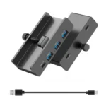 HCL-3A1C-Pro Aluminum Alloy 3xUSB and Type-C Clamp Hub