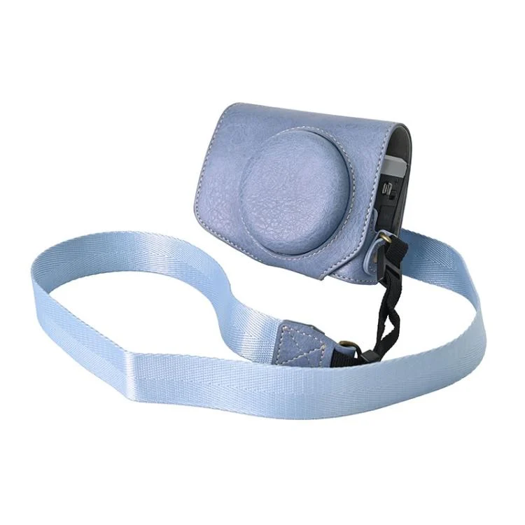 Retro Litchi Texture Leather Full Body Camera Case Bag with Strap