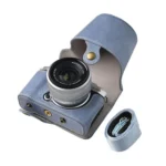 Retro Litchi Texture Leather Full Body Camera Case Bag with Strap - Image 3