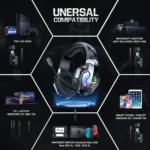ONIKUMA B15 Tri-mode Bluetooth, 2.4G, Wired E-sports Game Headset - Image 8