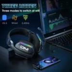ONIKUMA GT808 Tri-mode Bluetooth 2.4G Wired E-sports Game Headset - Image 4