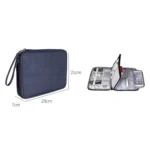 SM01 Multi-function Waterproof Double Layer Data Cable Earphone U Disk Digital Accessories Storage Bag, Size: L - Image 4