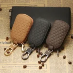 Microfiber Leather Universal Car Key Case Protective Cover - Image 2