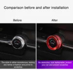 2pcs Multimedia / Central Control Knob Metal Decorative Ring - Image 2