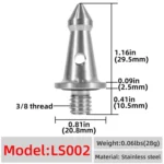 BEXIN LS002 Stainless Steel Tripod Spikes with 3/8 Screw for DSLR Tripods and Monopods - Image 6