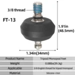 BEXIN FT-13 3/8 Screw Rubber Feet Pads Tripod Anti-Slip Foot Pad - Image 8