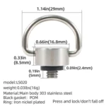 BEXIN LS020 Quick Release Plate Screws 1/4 inch C-Ring Adapter Mount Screws - Image 5