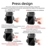 BEXIN LS020 Quick Release Plate Screws 1/4 inch C-Ring Adapter Mount Screws - Image 6