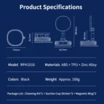 ROCK Q16 RPH1016 Car Electric Vacuum Suction Cup Magnetic Phone Holder - Image 19