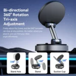 ROCK Q16 RPH1016 Car Electric Vacuum Suction Cup Magnetic Phone Holder - Image 3