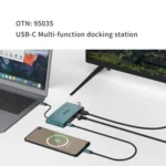 Onten 6 in 1 USB-C Multi-function Docking Station, HDTV+VGA+RJ45 Gigabit +USB-C Data +USB-C PD 3.0+USB 3.0 - Image 6