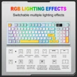 ONIKUMA G80 Bluetooth 2.4G Wired Silent Silver Membrane Keyboard - Image 6