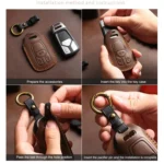 For Mazda Axela Hallmo B023 Crazy Horse Cowhide Car Key Protection Cover - Image 8