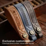 For Kia Carnival Hallmo B087 Crazy Horse Cowhide Car Key Protection Cover - Image 6