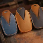 For Toyota Corolla 2-button B110 Crazy Horse Cowhide Car Key Protection Cover - Image 3